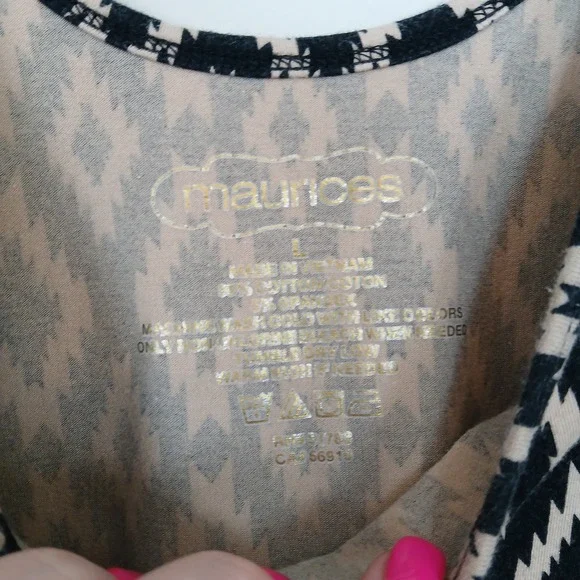 Maurices Tank Top Women Large Boho Tribal Print Geometric Festival Summer Casual - Picture 2 of 8